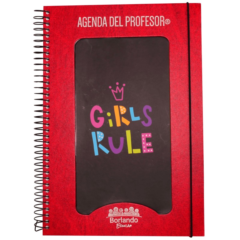 Agenda del Profesor roja Girl Rules